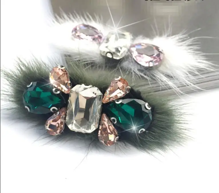 1 шт. брошь из кроличьего меха | Дом и сад