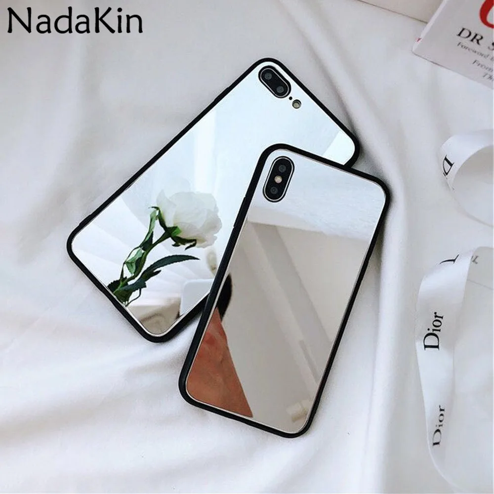 Makeup Mirror Back Fitted Phone Case for OPPO R9S R11 R11S A37 A59 F1S A57 A39 F5 A73 A83 A1 F7 F9 A7X A3 A5 A3S Stylish Shell |