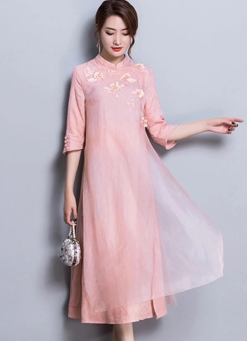 Китайский магазин одежды Vestido Cheongsam Qipao восточное платье японское кимоно юката Ао Дай Вьетнам традиционное платье FF1833