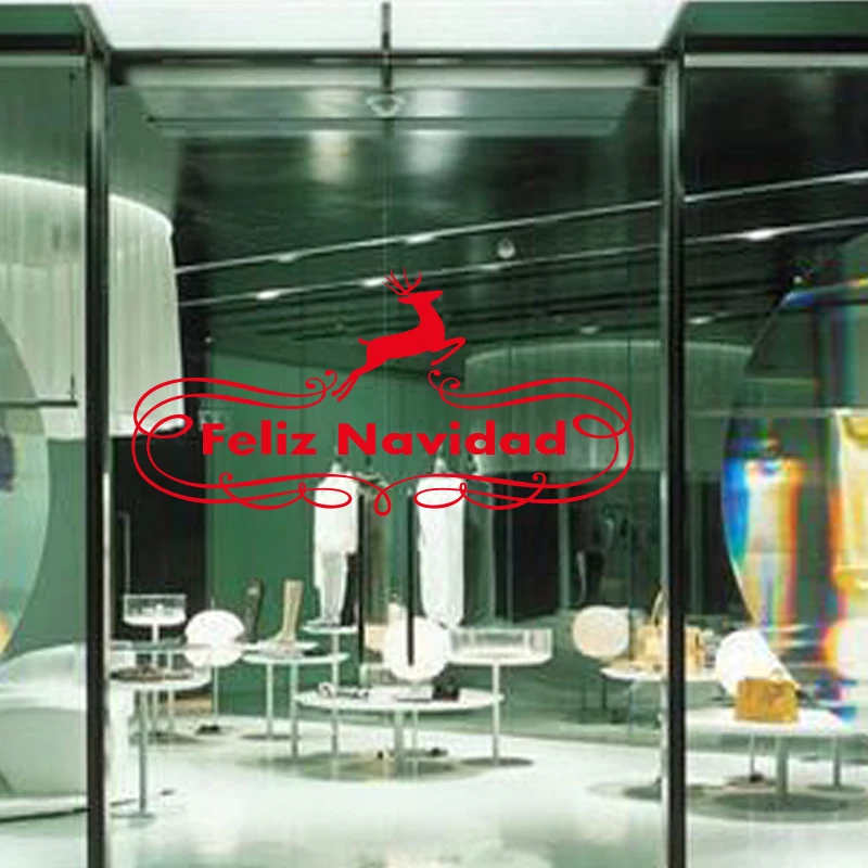 Испанский Feliz с утолщённой меховой опушкой наклейки на стену олень