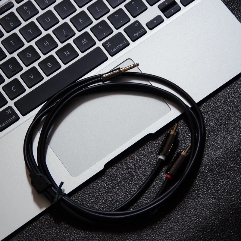 Кабель EtopLink RCA с разъемом 3 5 мм на 2 аудиокабель м КАБЕЛЬ 2RCA для Edifer домашнего