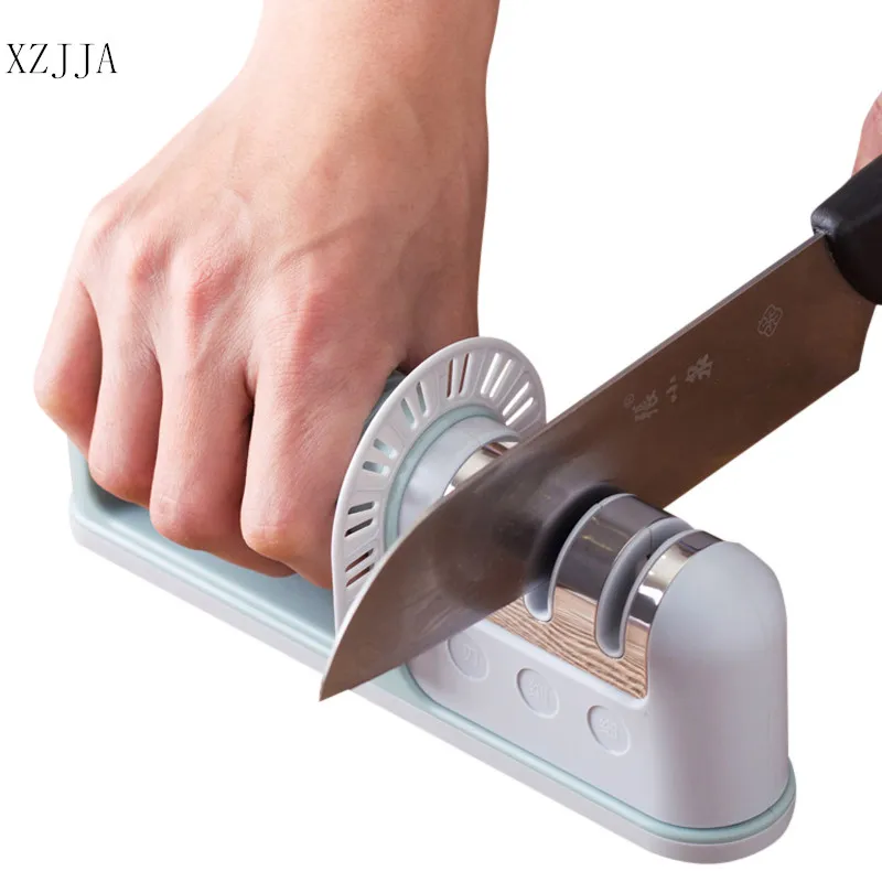XZJJA 1 шт. точилка для кухонных ножей ABS + керамический нож из нержавеющей стали