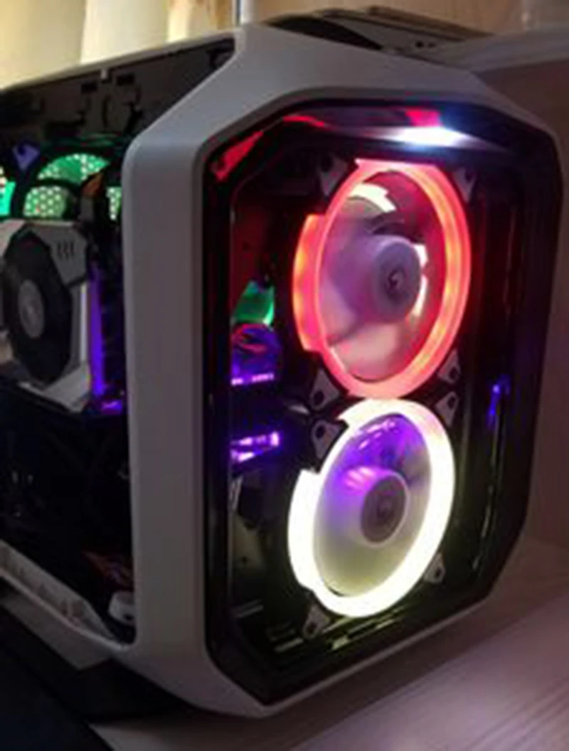Горячий RGB Аврора охлаждающий вентилятор 120 мм 6Pin контроллер Светодиодная лента кольцо для компьютера кулер воды великолепный цвет регулируемый вентилятор радиатора