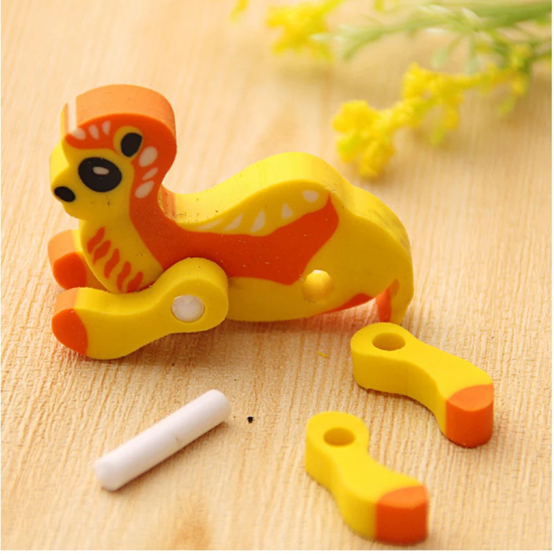 6 шт./лот милый мультяшный Зоопарк Животные резинка ластик кавайные школьники