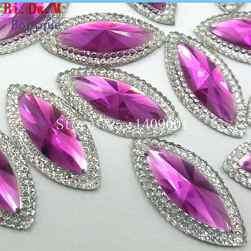 Nice Supplier Resin Marquise 15x30mm Silver Rhinestones Stones and Crystals Strass Crystal Sew On For Sewing Accessories Crafts | Дом и сад