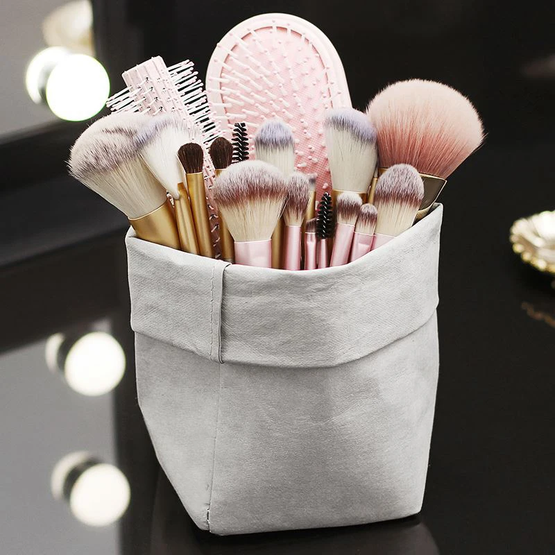 Многофункциональное хранение кистей для макияжа корзина винтажная крафт
