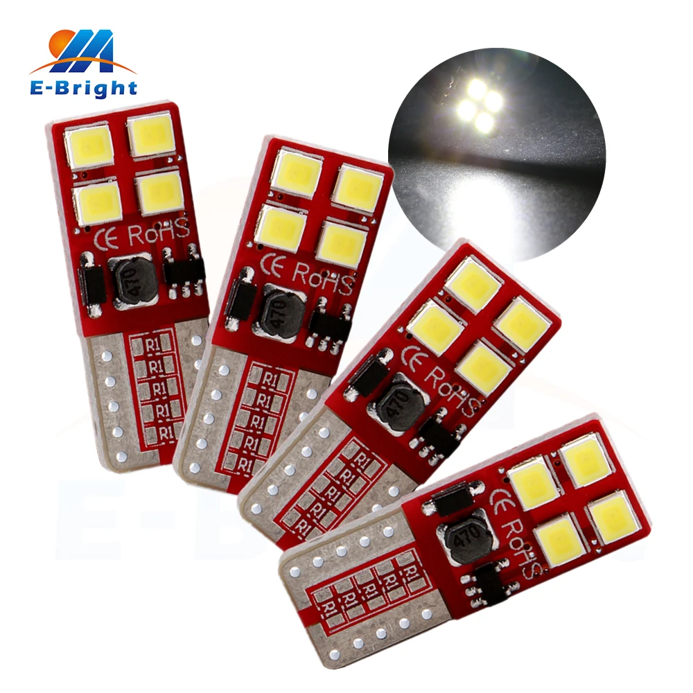 100 шт. DC12V W5W 194 T10 Canbus 2835 8 SMD светодиодные лампы сигнала поворота угловой светильник