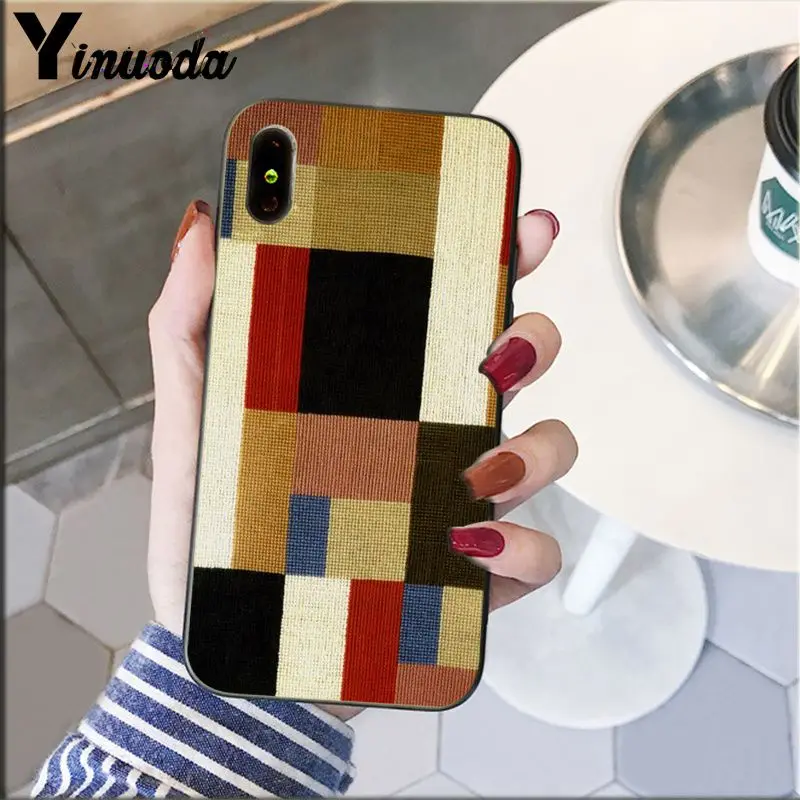 Yinuoda Питер mondrian является абстрактным Черная мягкая крышка чехол для телефона Apple