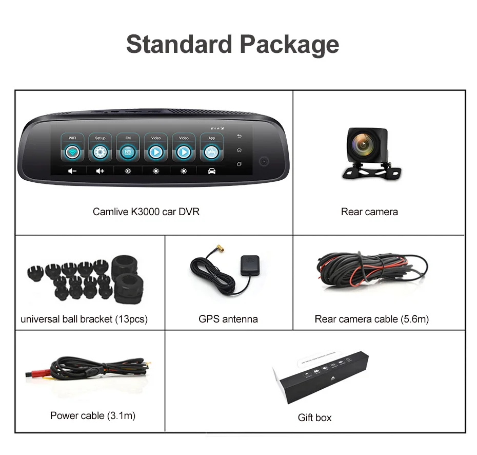 RAM2G+ ROM32G 3 камеры 4G dash камера 32G карта gps navi Автомобильный видеорегистратор wifi bluetooth " ips dash Автомобильные видеорегистраторы внутренняя камера DVR