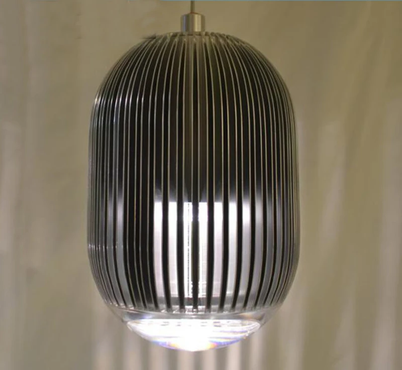 Современный дизайн алюминия плавник подвесные светильники для гостиной спальни