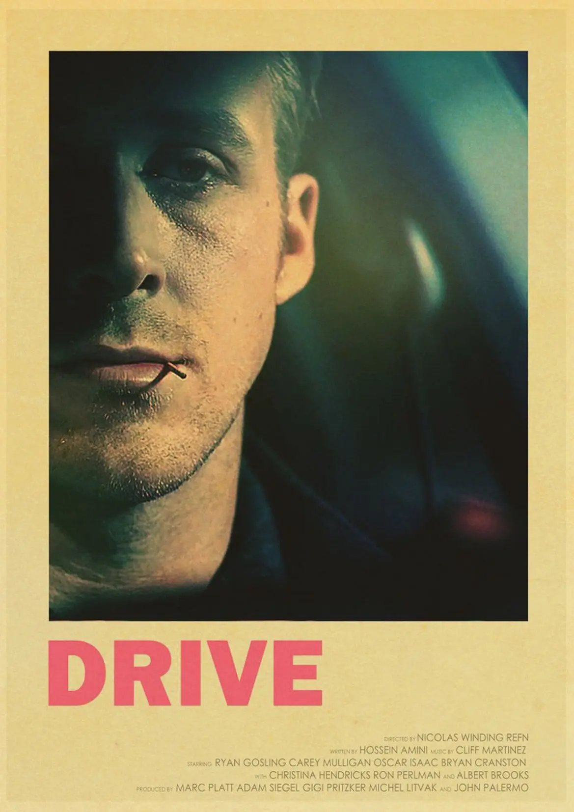 Ryan Gosling классический фильм Драйв винтажный настенный плакат домашний кабинет Настенный декор крафт-бумага Настенная картина/живопись