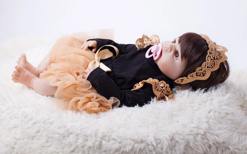 55 см всего тела силиконовые перерожденные куклы игрушки Реалистичные Baby реборн