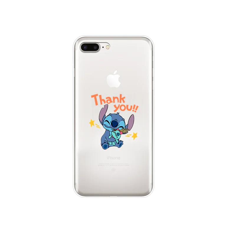 Силиконовый мягкий ТПУ чехол для телефона Disneys Stitch для Apple iPhone X XR XS MAX 7 8 7plus 6 6S Plus 5 5S SE