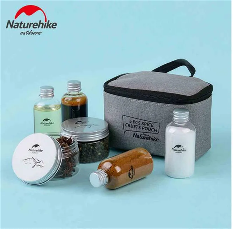 Naturehike 6 шт Открытый Кемпинг Приправа бутылки банки с сумкой для барбекю