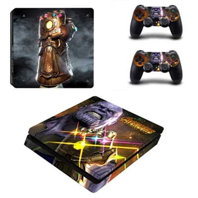 YSP4S2230 Наклейки для Playstation 4 PS4 SLIM консоли контроллеры виниловые наклейки Кожа Play станция 4 тонкий Чехол протектор Мстители - Цвет: YSP4S2230