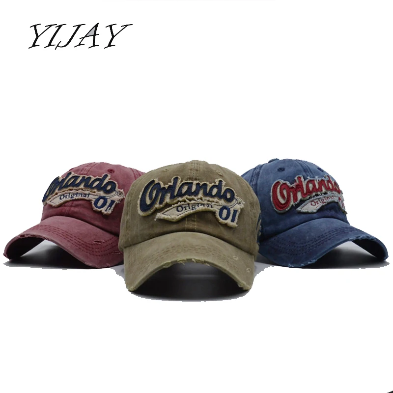 Бейсболки YIJAY с эффектом потертости бейсболки для папы женские snapback шапки мужчин