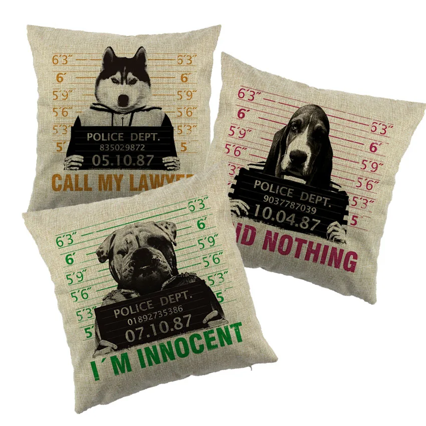 Декоративная наволочка для подушки BAD DOG с принтом дома декоративная дивана