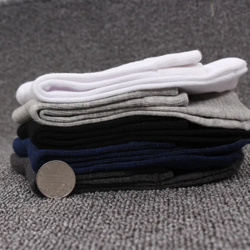 5 пар = 10 шт. мужские однотонные хлопковые носки|brand men socks|men brand socksmens business socks |