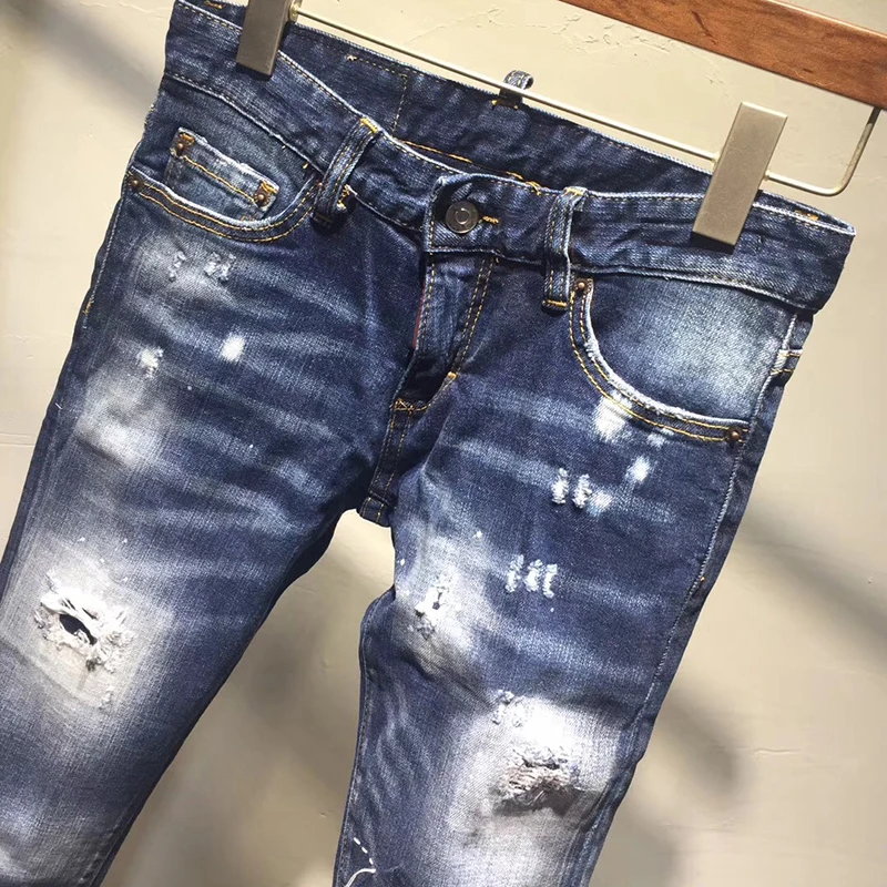 Новинка 2018 женские джинсы осенние со средней посадкой повседневные синие