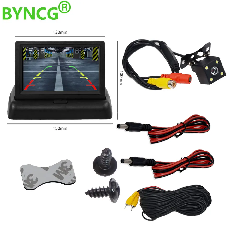 4.3inch BYNCG 800*480 HD 7 дюймов TFT lcd цветной цифровой видео Запись DVR монитор парковки заднего вида монитор - Название цвета: 4.3inch