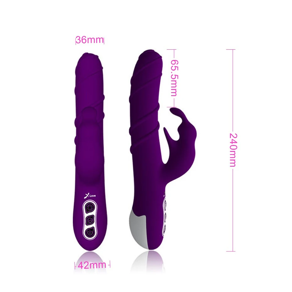 HIMALL секс игрушка USB Rabbit 360 градусов вращающийся GSpot вибратор большой