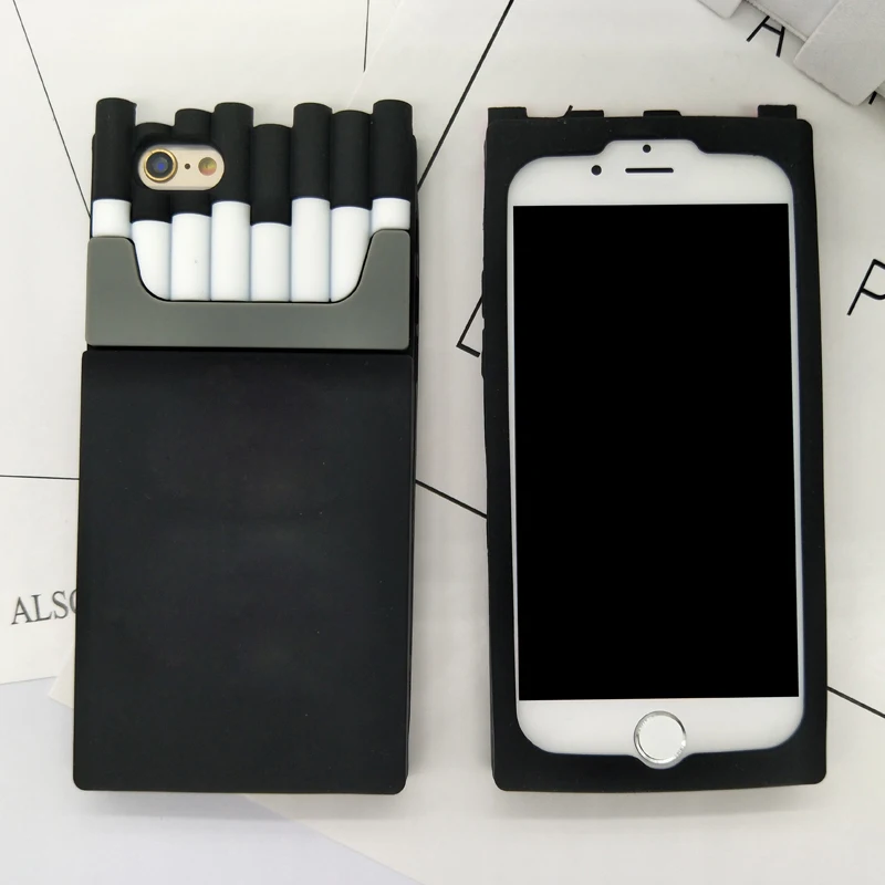 Чехол для телефона с 3D сигаретами iPhone 7 креативный Мягкий силиконовый чехол из