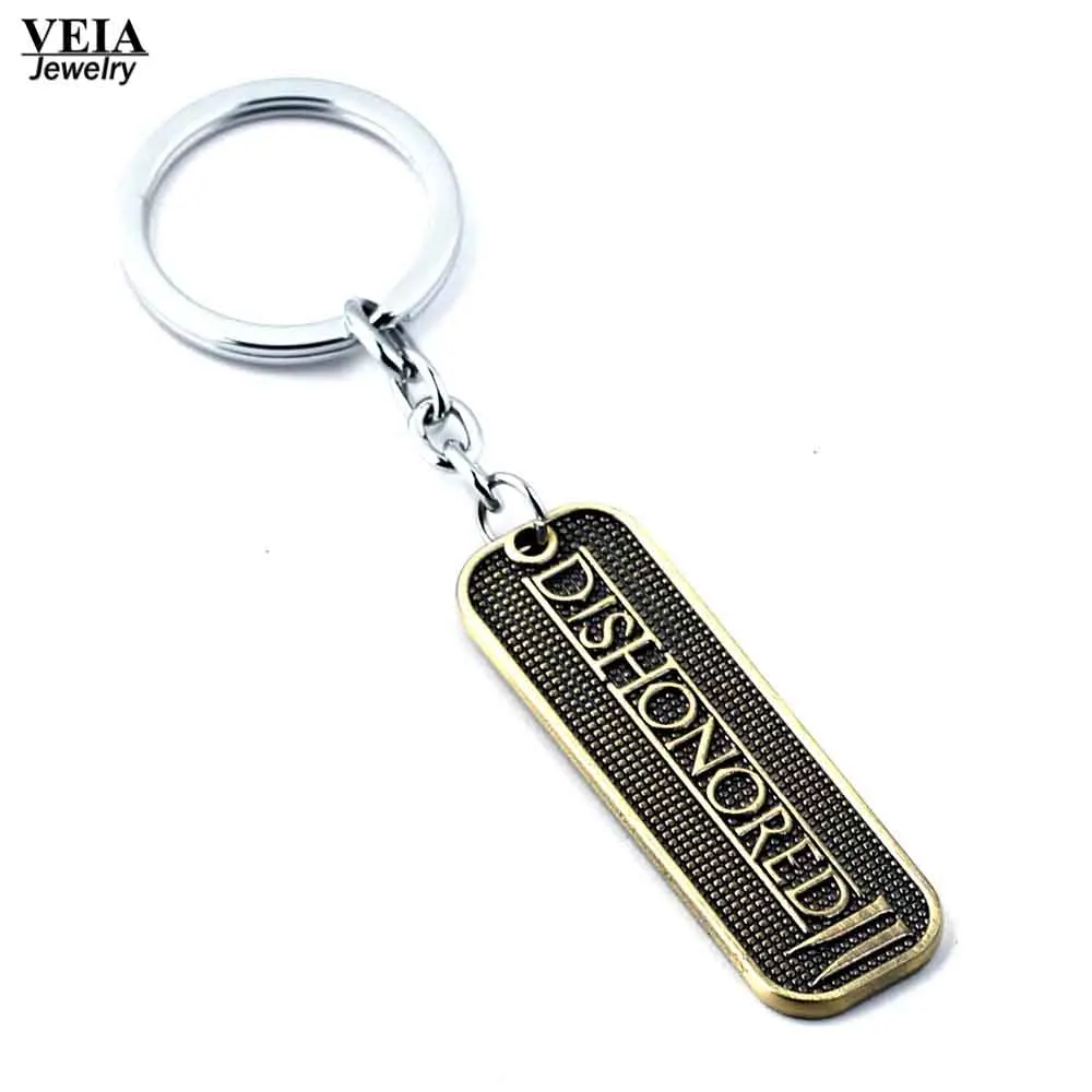 PS4 игра Dishonored 2 ожерелье для мужчин Письмо Орел кожа цепь металлический брелок