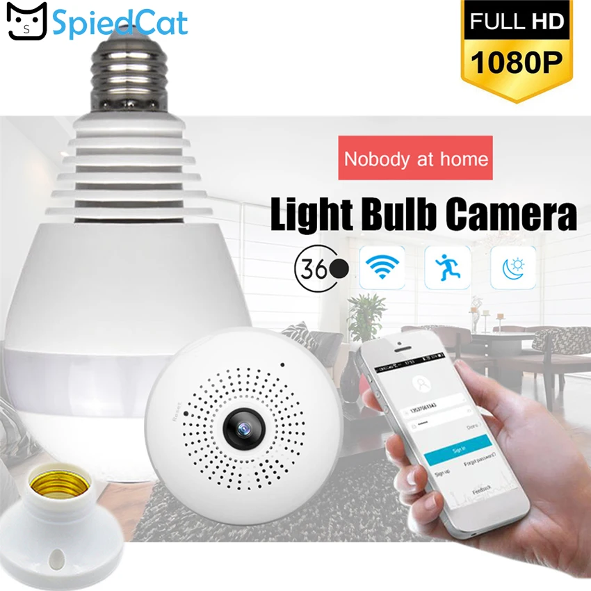 360 градусов панорамный рыбий глаз беспроводной мини Wifi P2P IP HD 1. 3MP/2MP ночное видение