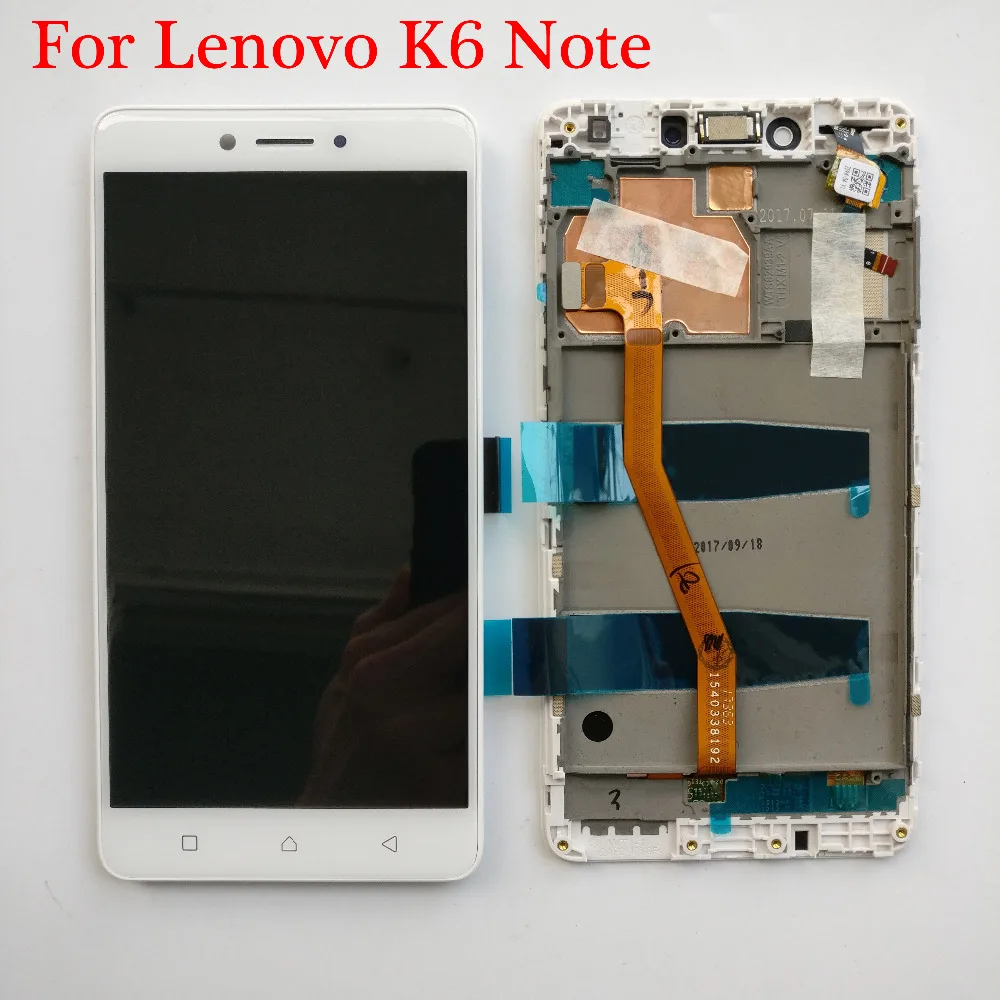 Белый/черный/золотой 5 дюймов для Lenovo K6 Note K53a48 Полный ЖК дисплей + сенсорный экран