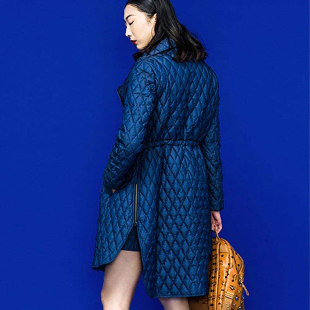 MissFoFo женские пуховики куртки CLJ модный жилет маленькая клетчатая джинсовая