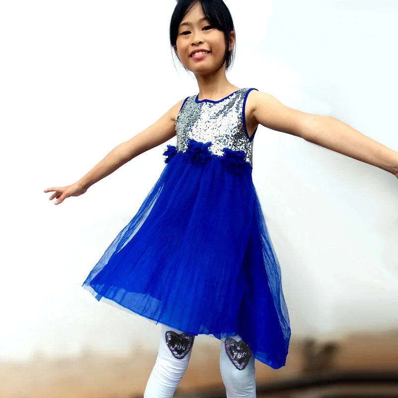 Платье с блестками для девочек праздничное платье принцессы высокого качества