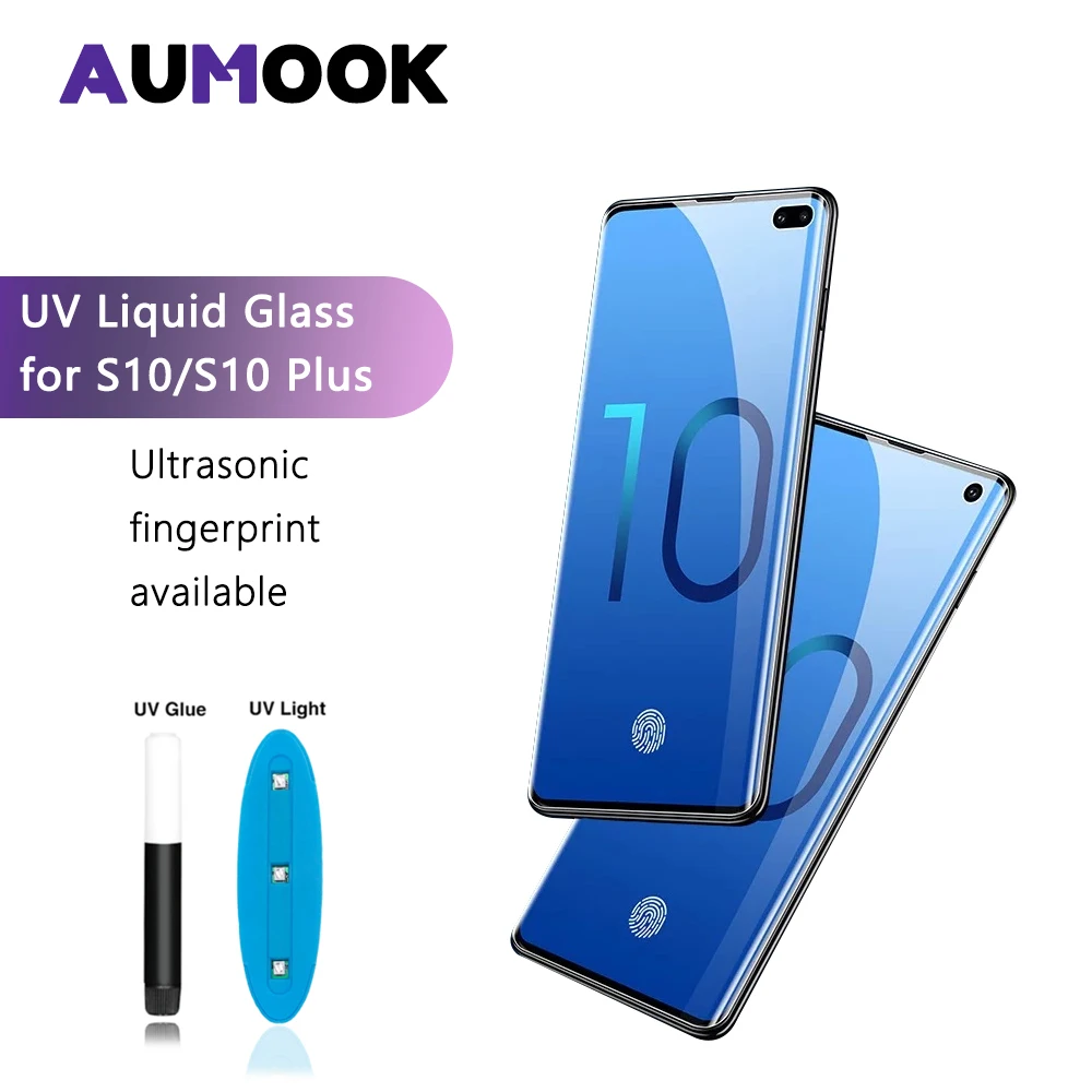 УФ жидкое Защитное стекло для экрана samsung Galaxy S10 Plus S10E 5D полное покрытие Клей