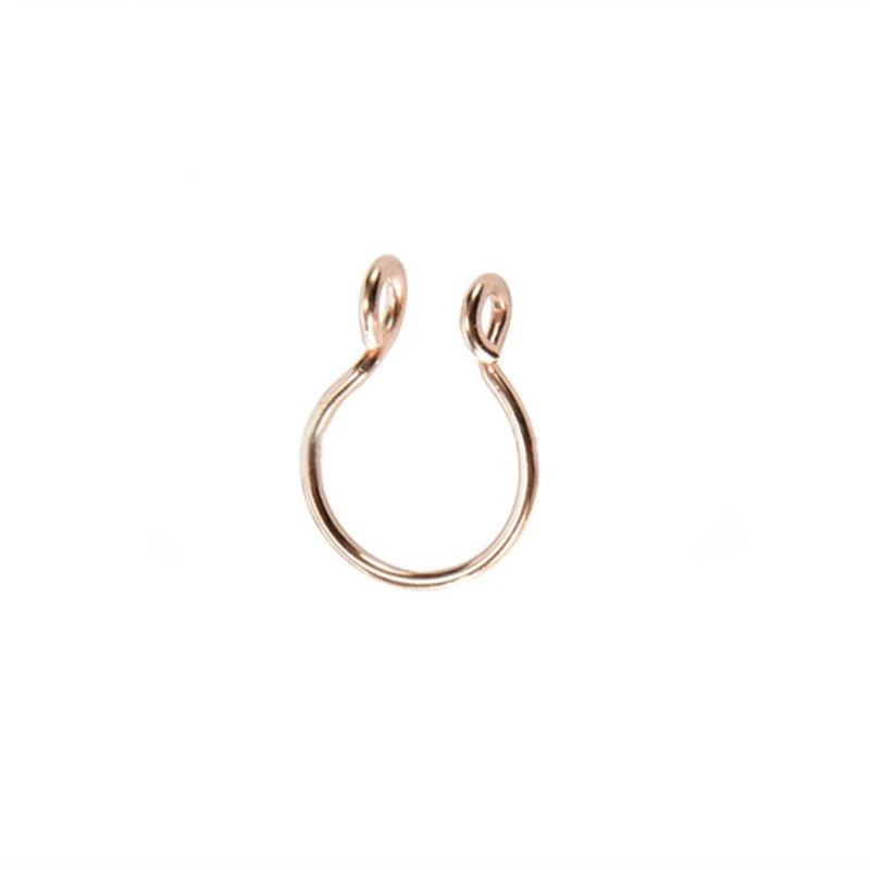 MISANANRYNE U Shaped Fake Nose Ring Hoop Septum Rings Titanium Nose Piercing Earrings Fake Piercing Oreja Pircing Jewelry