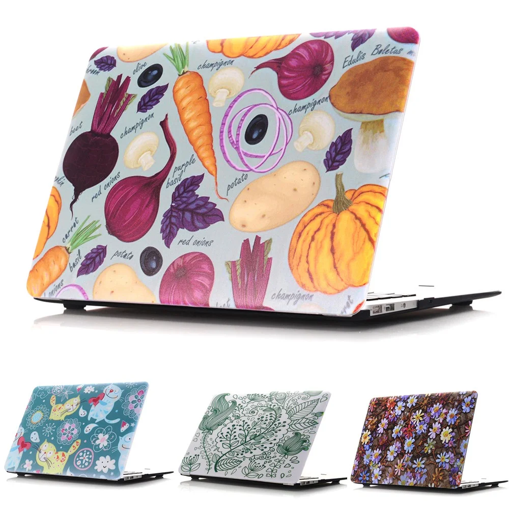 Защитный жесткий чехол в виде фруктов и листьев для MacBook 12 дюймов Air 11 13 Pro 15 Retina