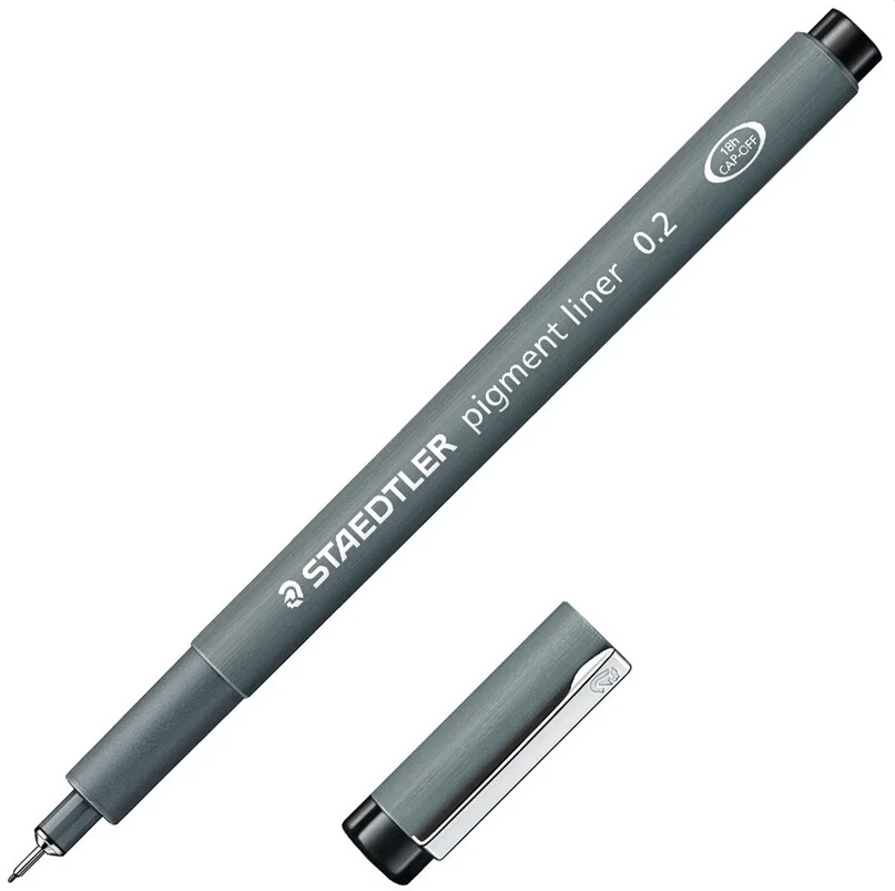 2 шт./лот Fineliner pen No.308 Черные чернила для письма эскизов и рисования (0 05 0 1 3 4 5 6 7 8
