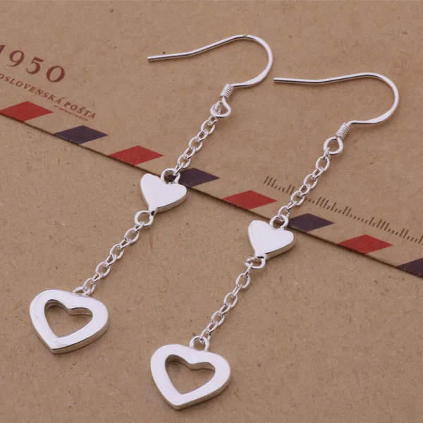 Модные ювелирные изделия милые длинные серьги подвеска в виде звезды/сердца для