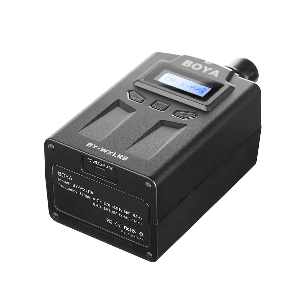 BOYA аксессуары для микрофона ЖК-дисплей XLR подключение совместимый 48-канальный разъем-на передатчик с для BOYA BY-WM8/BY-WM6 приемник