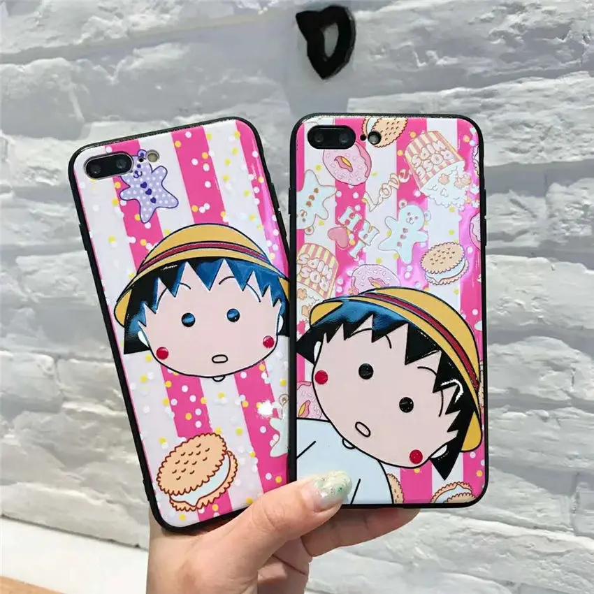 Рельеф Лаки Тедди Chibi Maruko-chan Cookie Печенье узор TPU + PC чехол Чехол для задней панели с