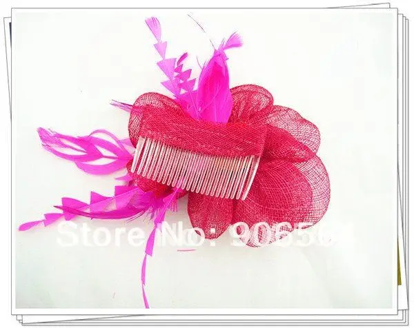 

Elegant Sinamay Fascinator Hats Good Wedding Hats High QualityCharming Linen Women Cocktail Hats Very Nice Multiple Color MSF104