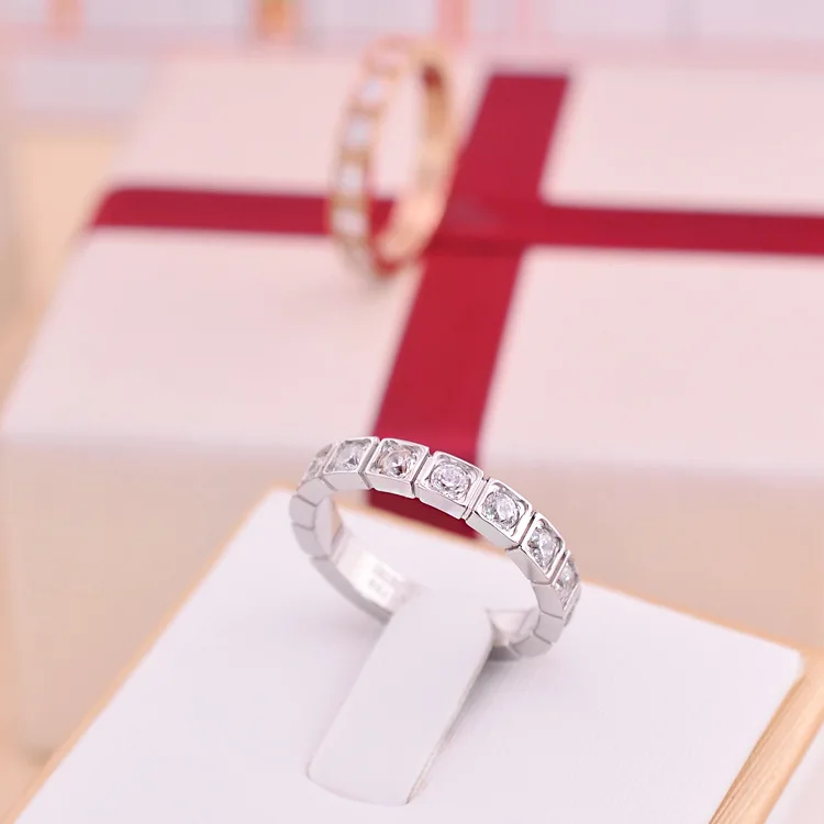 Женское кольцо с цирконом белое и Золотое покрытием из титановой стали|Кольца| |