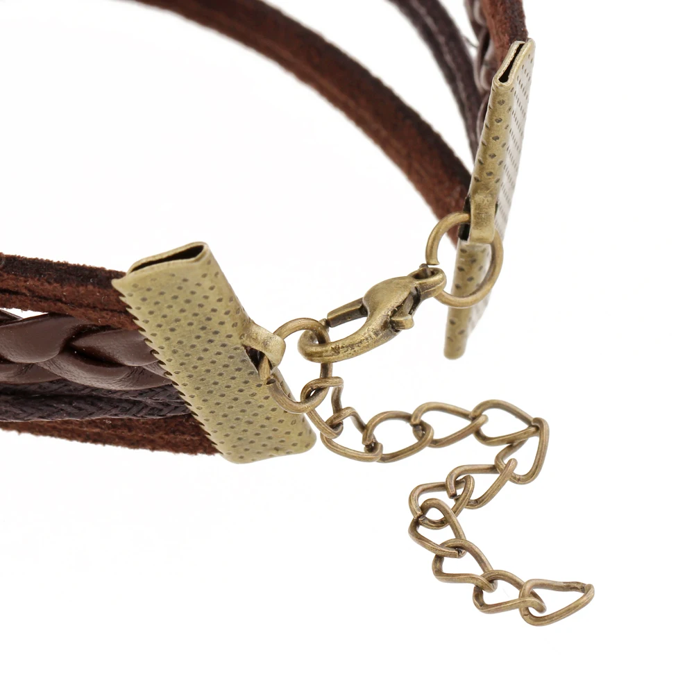 2016 стильный коричневый плетеный браслет бесконечность pulseira feminina bralseira мужской