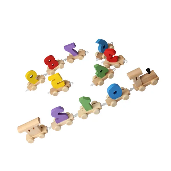 

Digital Number Wooden Train Figures Railway Kids Wood Mini Toy Educational