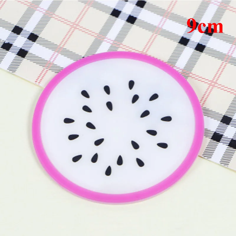 9cm Dragon fruit 18/14/9 см подставки для Кухня гаджеты силиконовый термостойкий Нескользящие утепление ковриками Pad кухонная салфетка-подставка для Товары R - Цвет: 9cm Dragon fruit