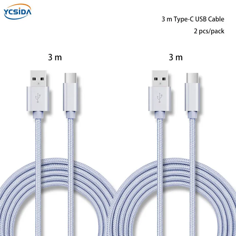 5V 2.4A USB C нейлоновый кабель для зарядного устройства Samsung S10/LG G6/Huawei mate 20/Xiaomi 8/OPPO