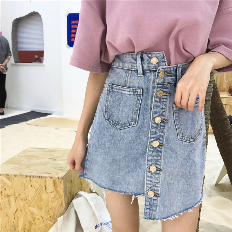 Однобортная Асимметричная джинсовая юбка плюс размер XXL 4XL 5XL джинсы хараюку