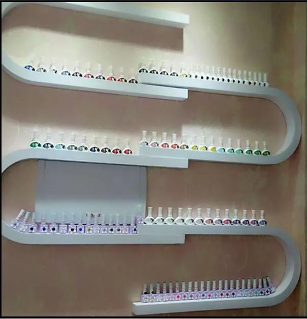 

The European type wall nail shows the nail varnish on the shelf