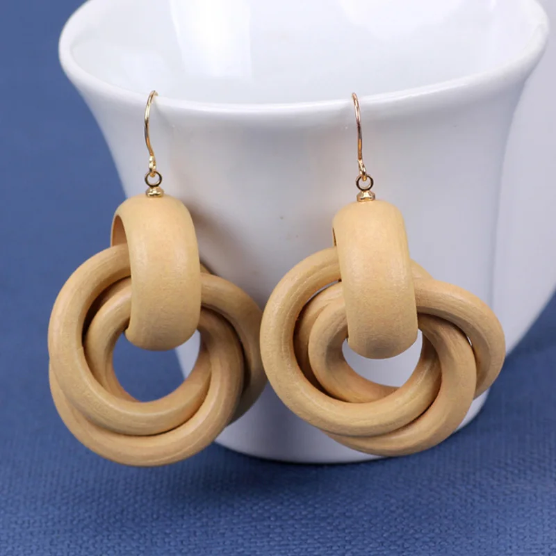 Женские деревянные серьги подвески 1 пара|womens dangle earrings|dangle earringsfashion earrings |