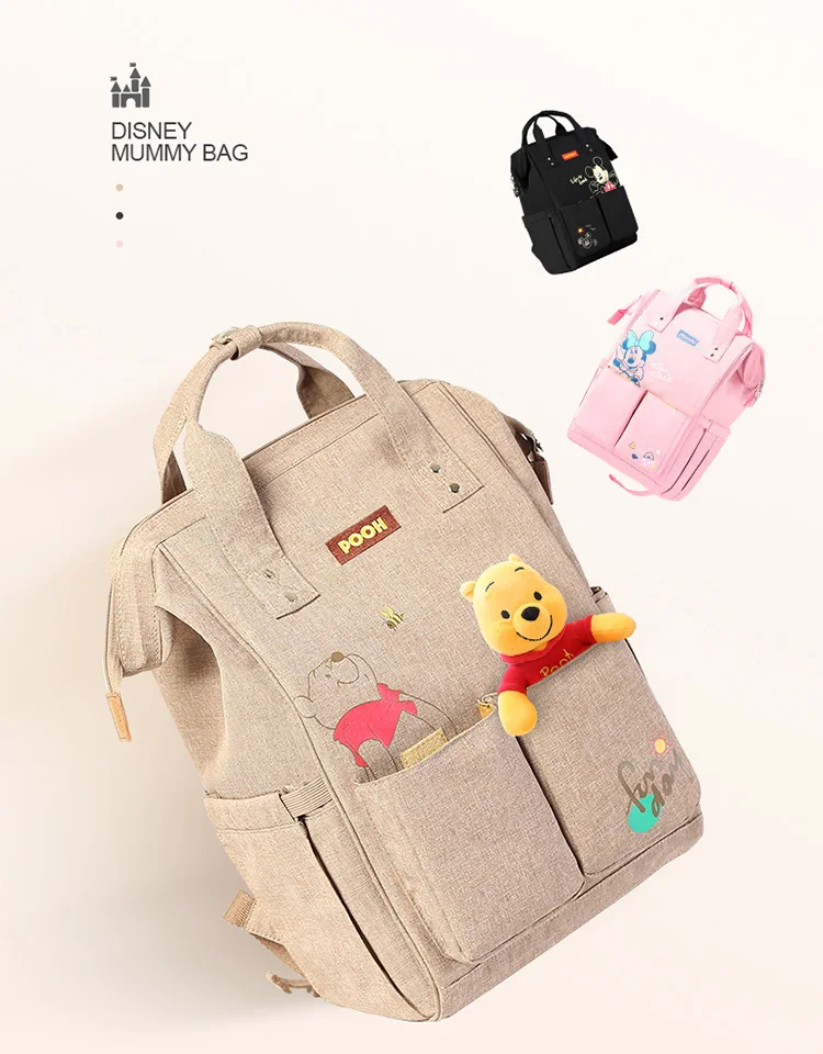 Сумка для подгузников disney, Usb, большая емкость, для мам, для мам, рюкзак для подгузников, органайзер для подгузников, для девочек, для мам, Влажные Сумки, прогулочная коляска