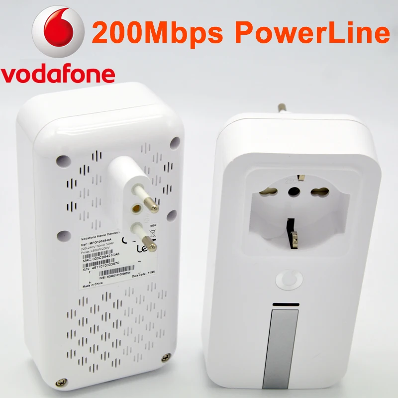 Новинка одна пара сетевой адаптер Vodafone MFG10038-0A 200 Мбит/с домашняя вилка Av