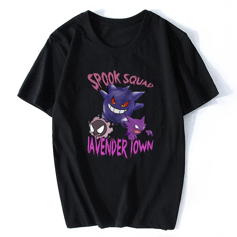 Spook Squad Покемон генгар Мужская футболка хлопок короткий рукав o-образный вырез мода уличная Ulzzang Эстетическая футболка tumblr